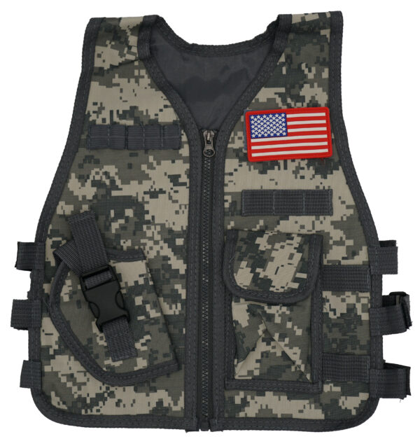 Children's Adjustable Camo Tactical Vest - Image 2