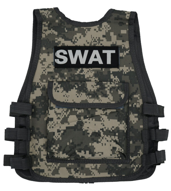 Children's Adjustable Camo Tactical Vest - Image 3